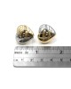 Bvlgari Dome Heart Earrings in Gold and Steel